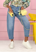 Spodnie jeansowe banana Just Passing Through jasnoniebieskie