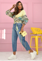 Spodnie jeansowe banana Just Passing Through jasnoniebieskie