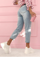 Spodnie jeansowe mom fit Willow Springs jasnoniebieskie