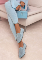 Zamszowe mokasyny Smile Of Light błękitne