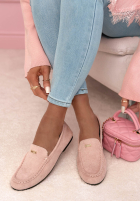 Zamszowe mokasyny Smile Of Light pudrowy róż