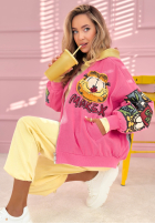 Kurtka bomberka z nadrukami The Red Cat różowa