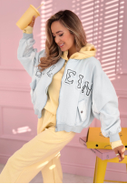 Kurtka bomberka z naszywkami The Rabbit Lady błękitna