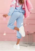 Komplet dresowy w kwiaty Comfy Floressa błękitny