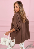 Bluza oversize Not The Same czekoladowa