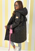 Długa kurtka z kapturem Spring Mood żółta