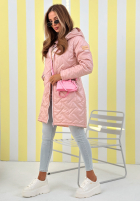 Długa kurtka z kapturem Spring Mood żółta