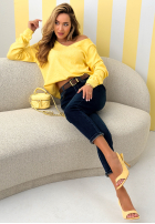 Spodnie jeansowe skinny Strive For More granatowe