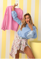 Bluza z bufiastymi rękawami Silent Power błękitna