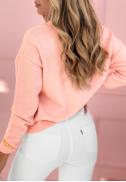 Sweter z misiem Bear Ronnie pudrowy róż