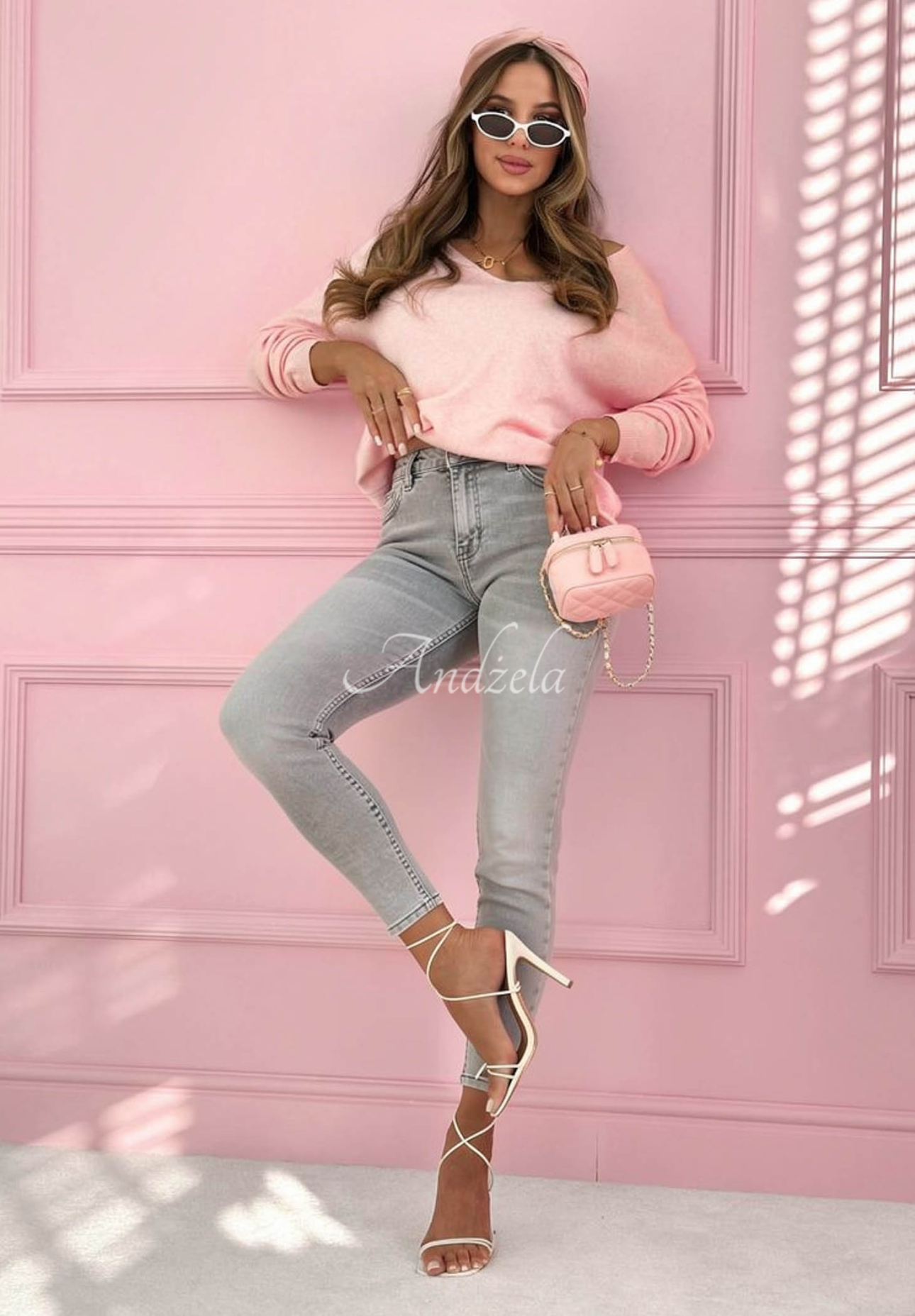 All The Time skinny jeans in light gray