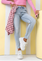 Spodnie jeansowe skinny Margaret jasnoniebieskie