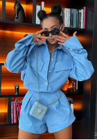 Krótkie spodenki z zakładkami La Milla Camilla czerwone