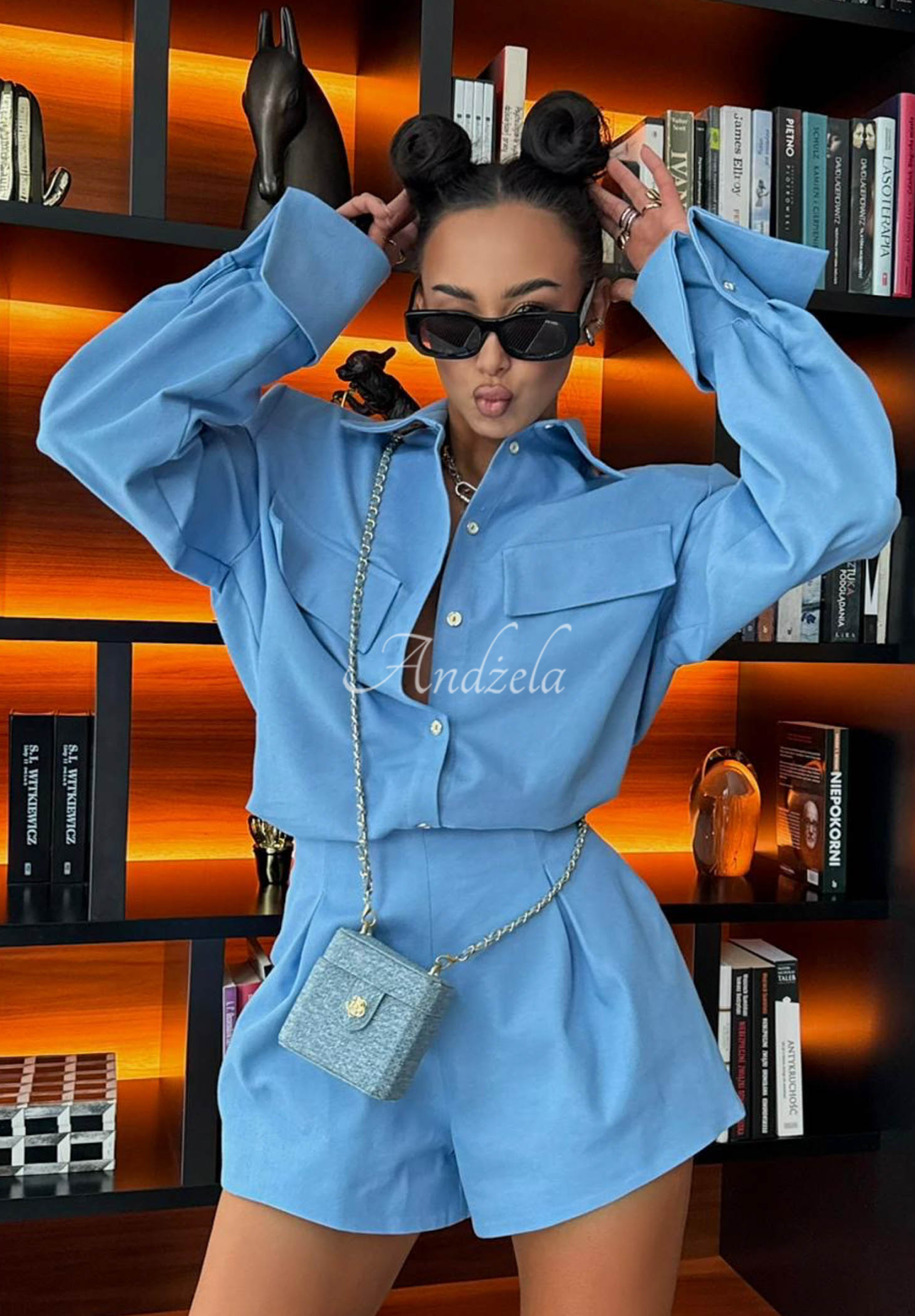 La Milla Kaylee blue denim shirt