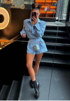 Jeansowa koszula La Milla Kaylee niebieska