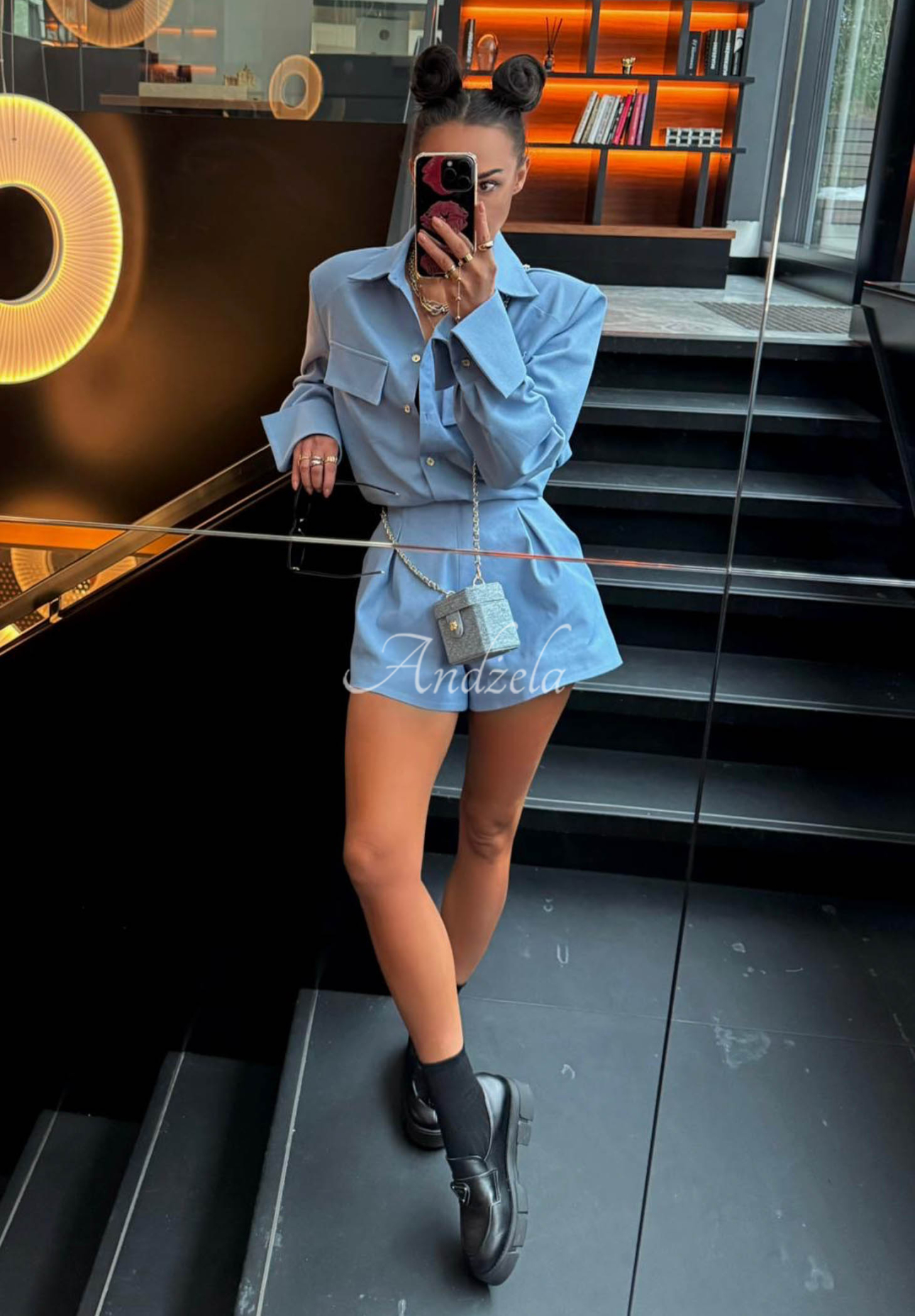 La Milla Kaylee blue denim shirt