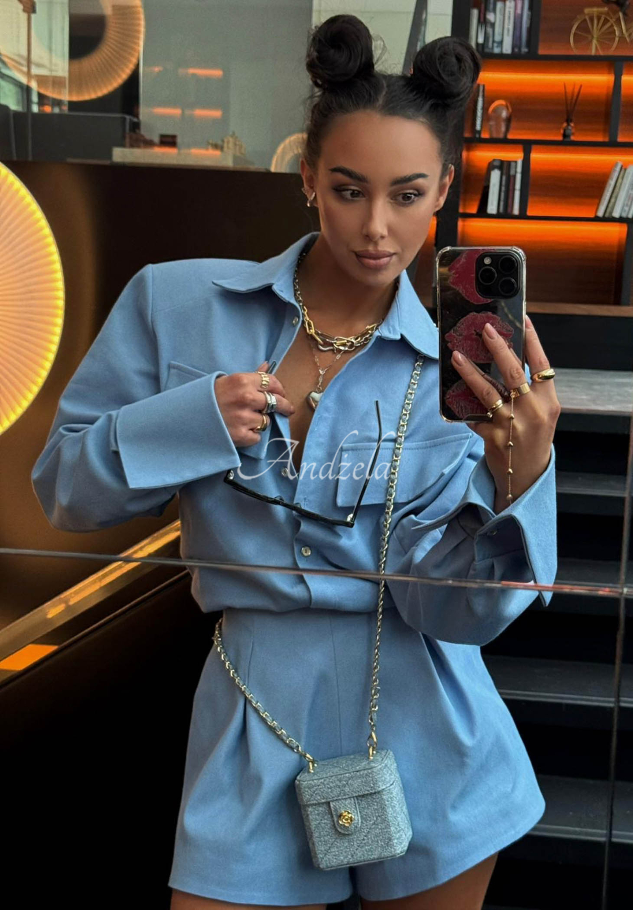 La Milla Kaylee blue denim shirt