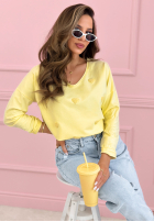 Bluzka longsleeve z serduszkami Close To Heart biała