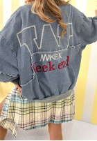 Jeansowa kurtka Nothing Is Impossible jasnoniebieska