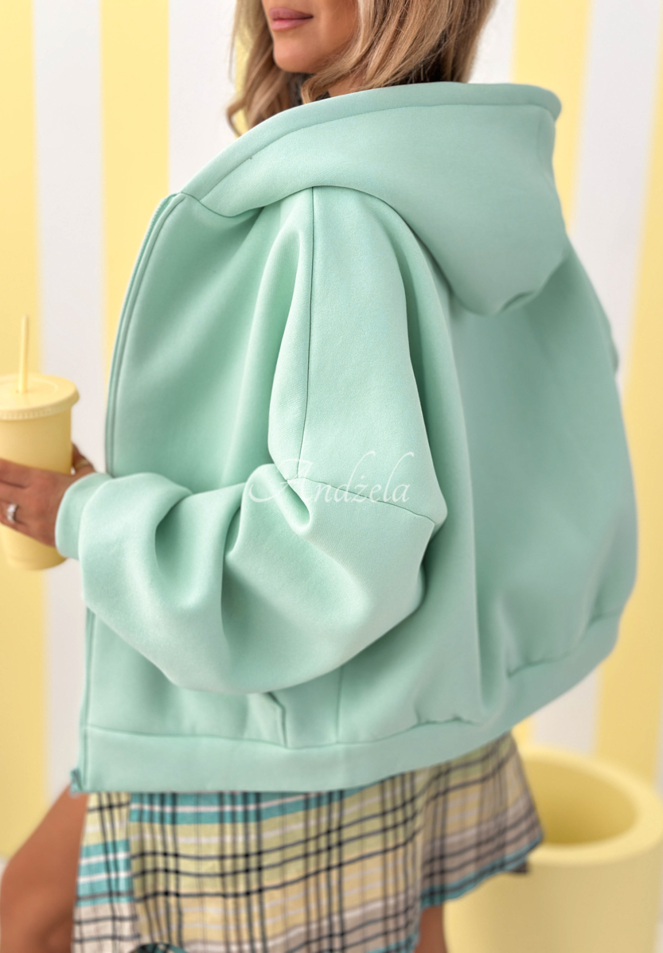 Don't Tell oversized hoodie, mint