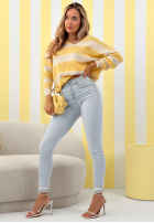 Spodnie jeansowe skinny Quinn jasnoniebieskie