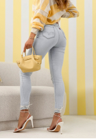 Spodnie jeansowe skinny Quinn jasnoniebieskie