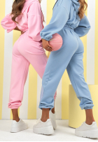 Spodnie dresowe ze ściągaczami New Season Baddie błękitne