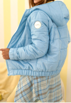 Pikowana kurtka z kapturem Warm Daylight beżowa