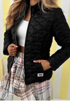 Krótka pikowana kurtka Soft Wind pudrowy róż