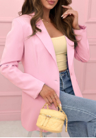 Marynarka oversize Best Version pudrowy róż