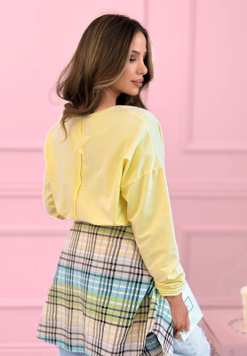 Hey Spring yellow cotton long-sleeved blouse