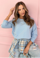 Bluzka longsleeve Hey Spring błękitna