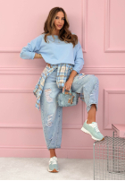 Bluzka longsleeve Hey Spring błękitna