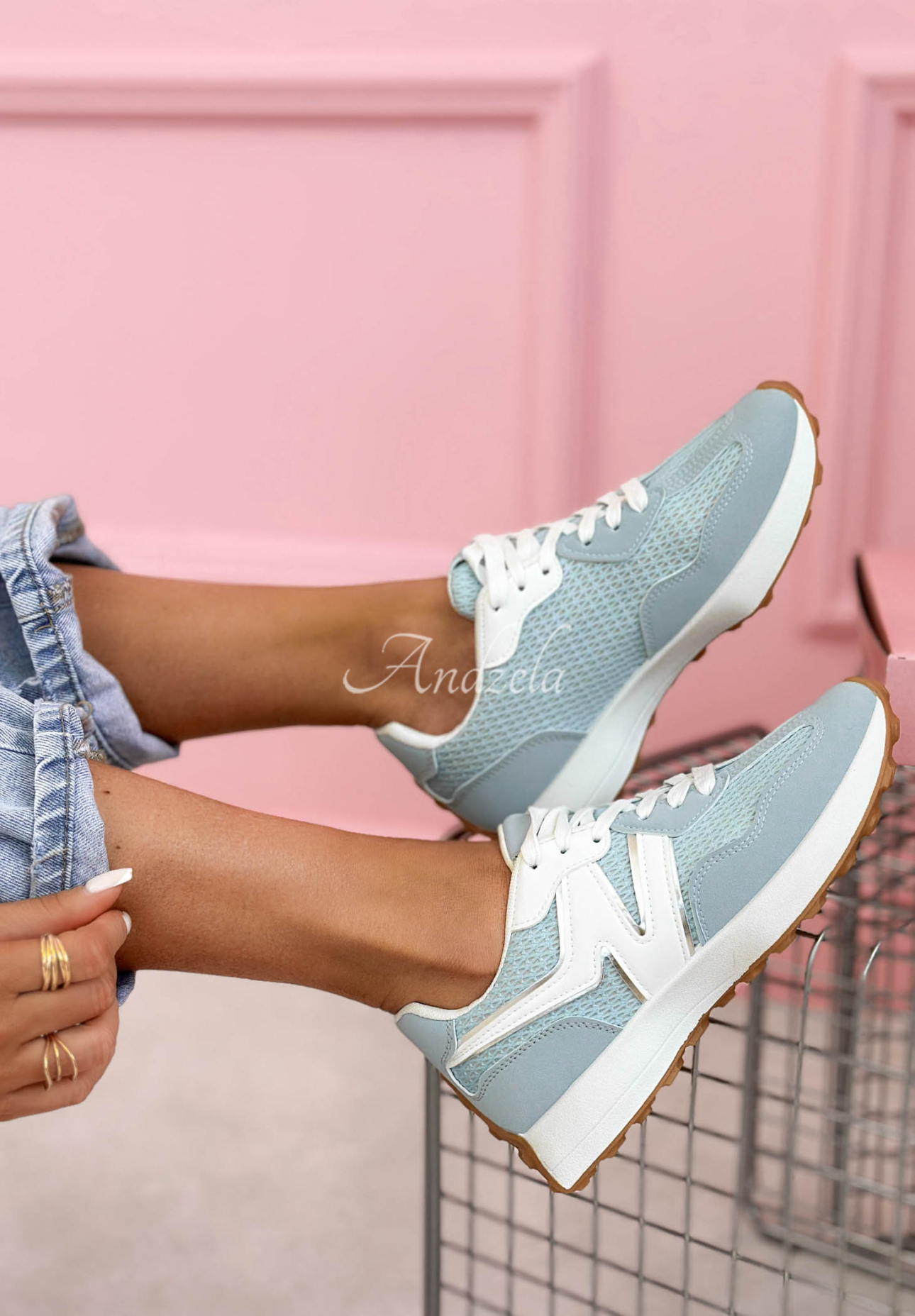 Running Towards You sneakers, light blue