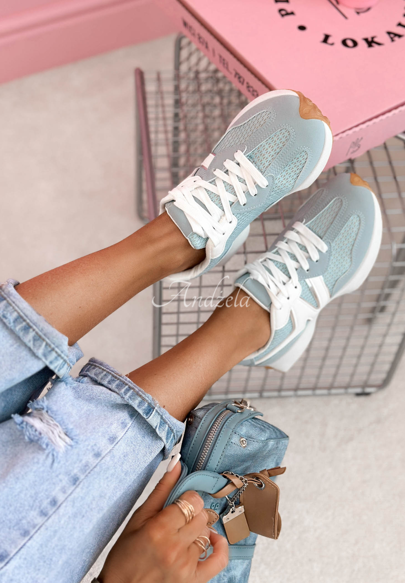 Running Towards You sneakers, light blue