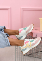 Sneakersy Running Towards You biało-różowe