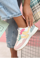 Sneakersy Running Towards You biało-różowe