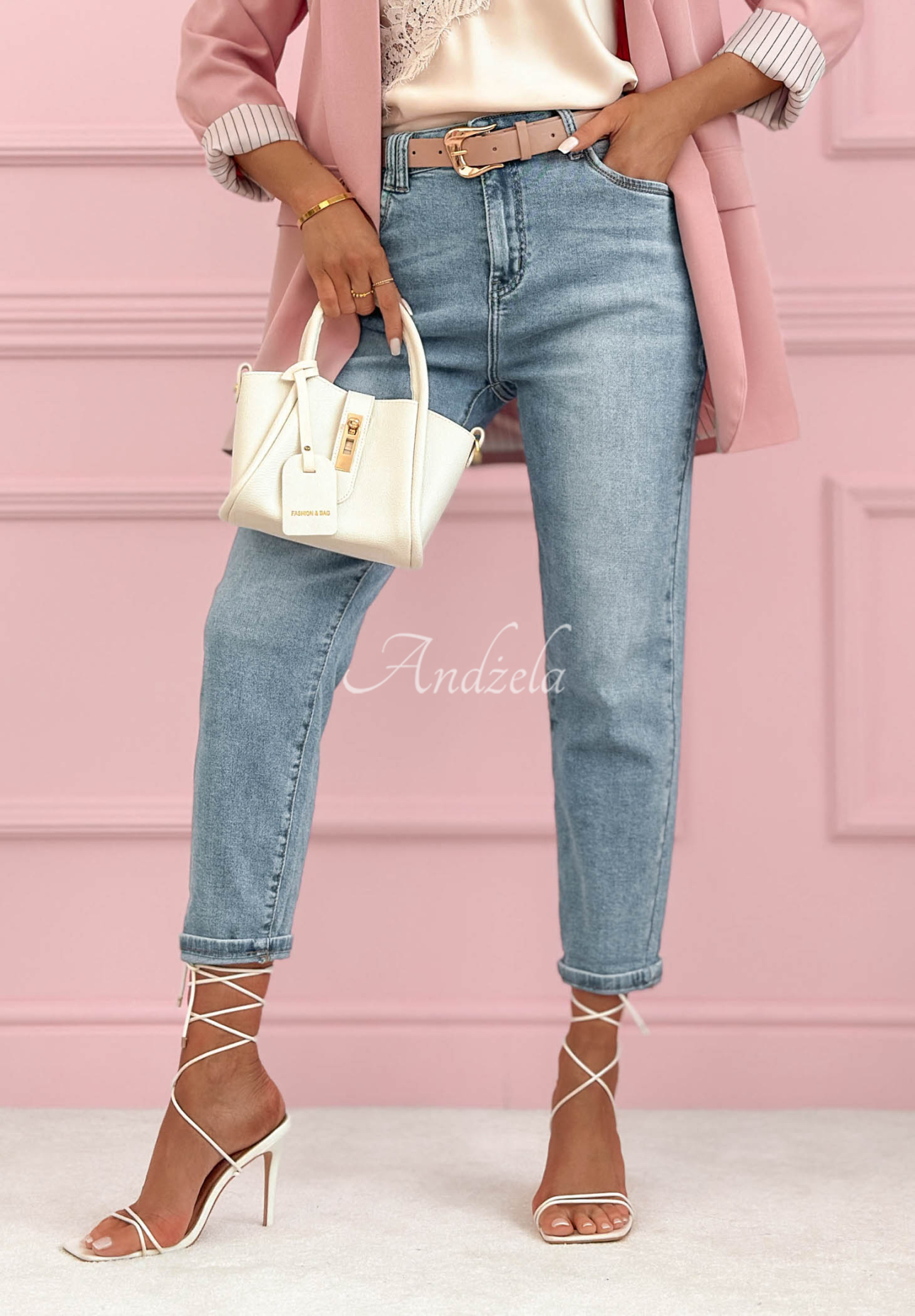 Standing Tall light blue mom fit jeans