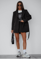 Marynarka z wiązaniem She Believed It czarna