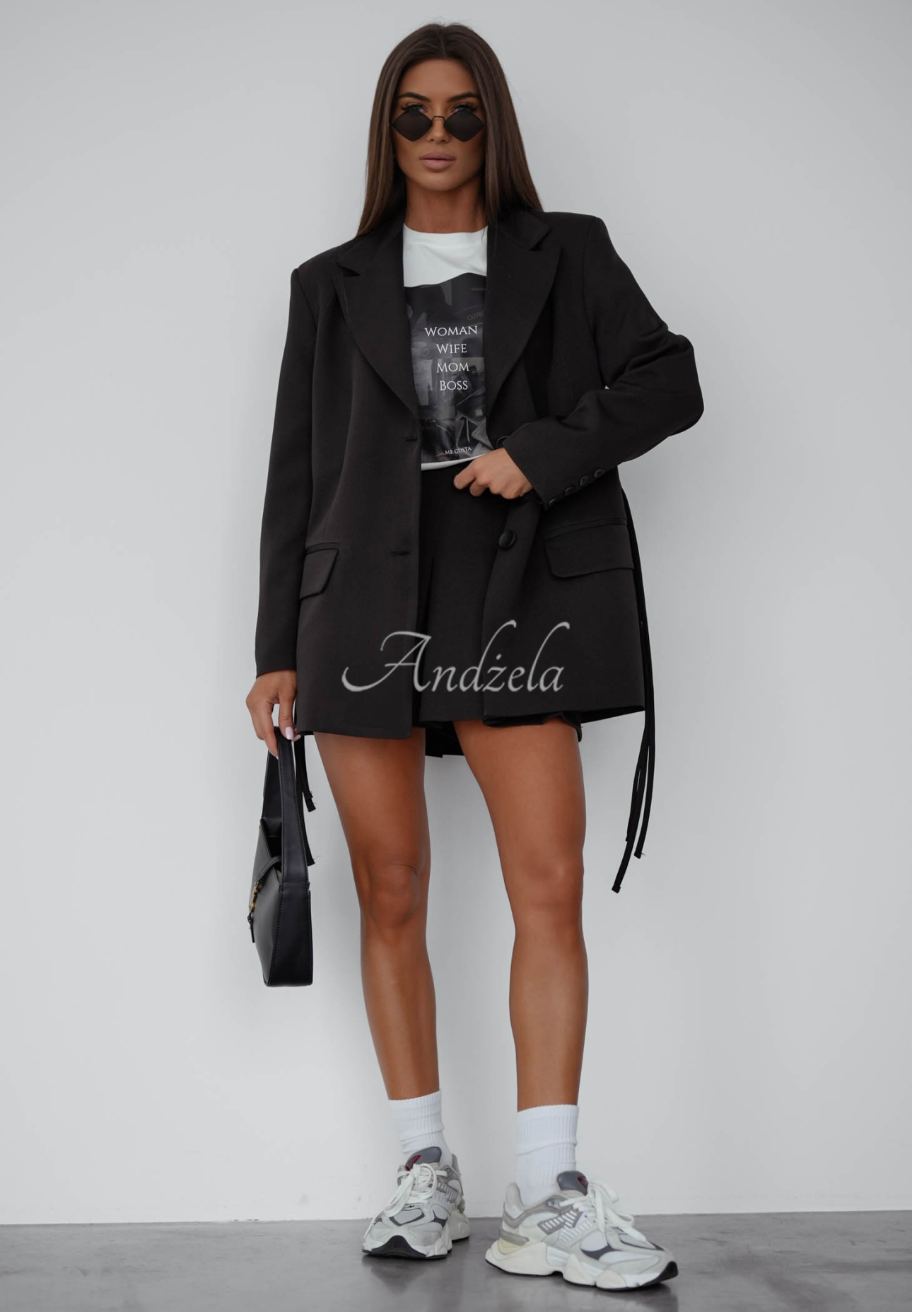 She Believed It Tiered Jacket Black