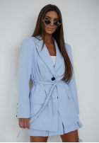 Marynarka z wiązaniem She Believed It czarna