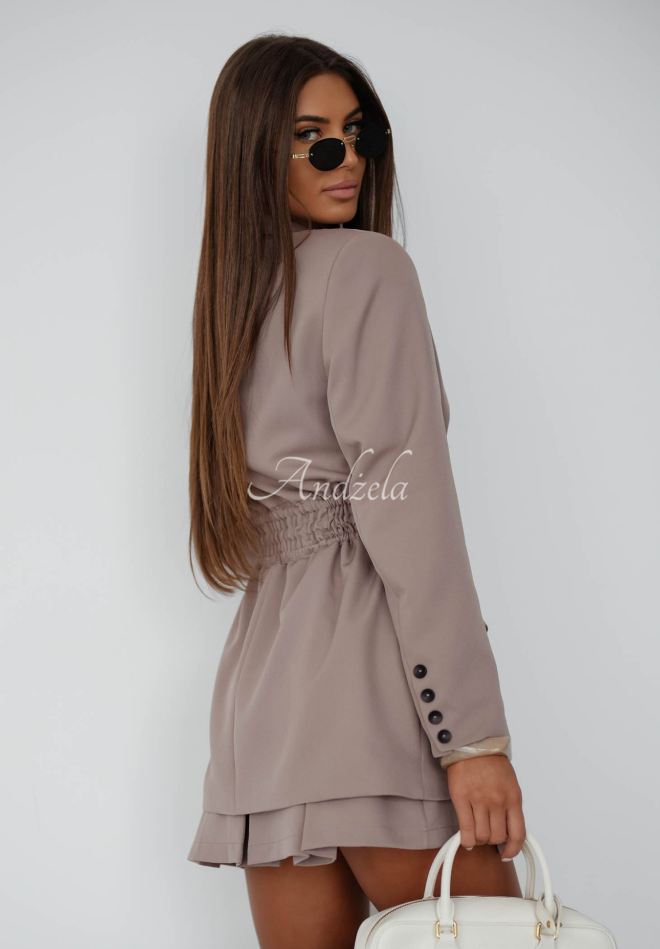 Marynarka z wiązaniem She Believed It mokka 