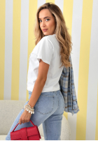 Bawełniany T-shirt z haftowanymi muszelkami Gifts From Sea biały