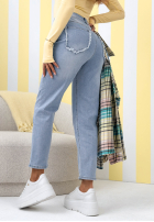 Spodnie jeansowe mom fit No Way niebieskie