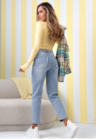 Spodnie jeansowe mom fit No Way niebieskie