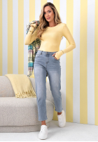 Spodnie jeansowe mom fit No Way niebieskie