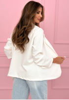 Marynarka oversize z różą Elegant Rosalia ecru