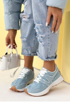 Jeansowe sneakersy Running Towards You jasnoniebieskie