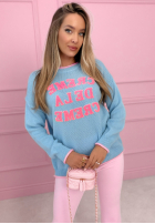 Sweter z napisami Creme De La Creme żółty