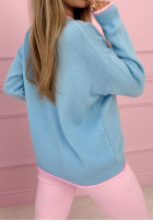 Sweter z napisami Creme De La Creme żółty